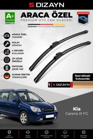 S-Dizayn Kia Carens Ön Cam Silecek Seti 2006-2013 Premium Araca Özel 65-40 Cm A+ Kalite Aocs-2077