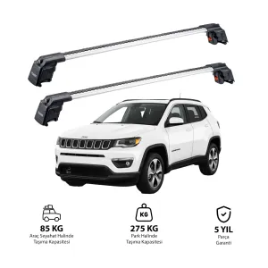 JEEP COMPASS 2017-2024 TRX2 Thunder Carrier Ara Atkı Gri thumb 1