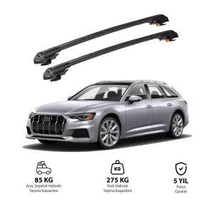 AUDI A6 ALLROAD 2019 ve Sonrası TRX1 Thunder Carrier Kilitli Ara Atkı Siyah thumb 1