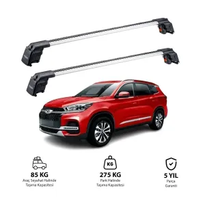 CHERY TIGGO 8 2018 ve Sonrası TRX2 Thunder Carrier Ara Atkı Gri thumb 1