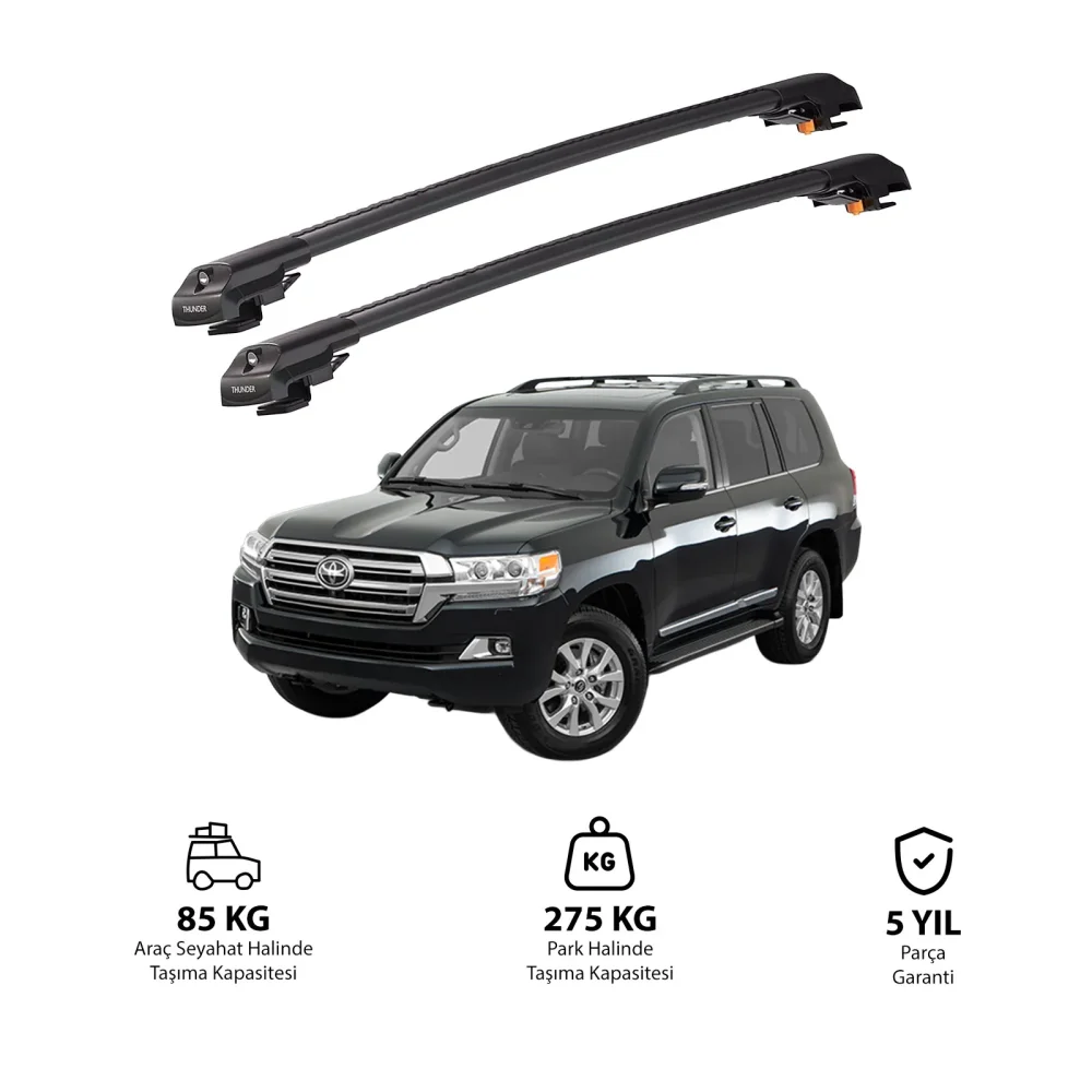 TOYOTA LAND CRUISER 2008-2023 TRX1 Thunder Carrier Kilitli Ara Atkı Siyah