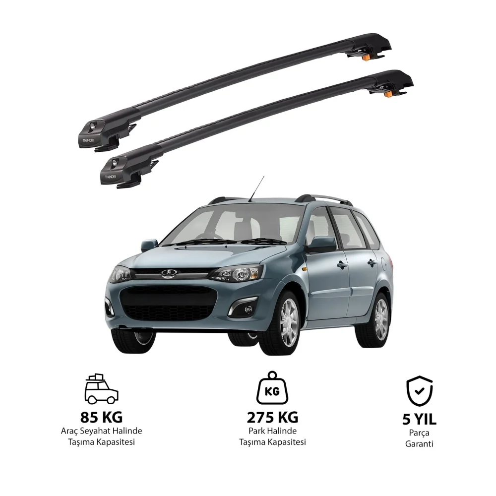 LADA KALINA SW 2013-2018 TRX1 Thunder Carrier Kilitli Ara Atkı Siyah