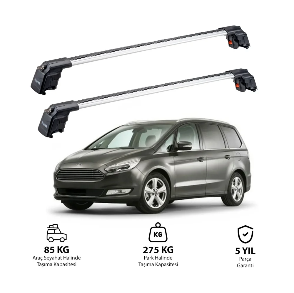 FORD GALAXY 2016 ve Sonrası TRX2 Thunder Carrier Ara Atkı Gri