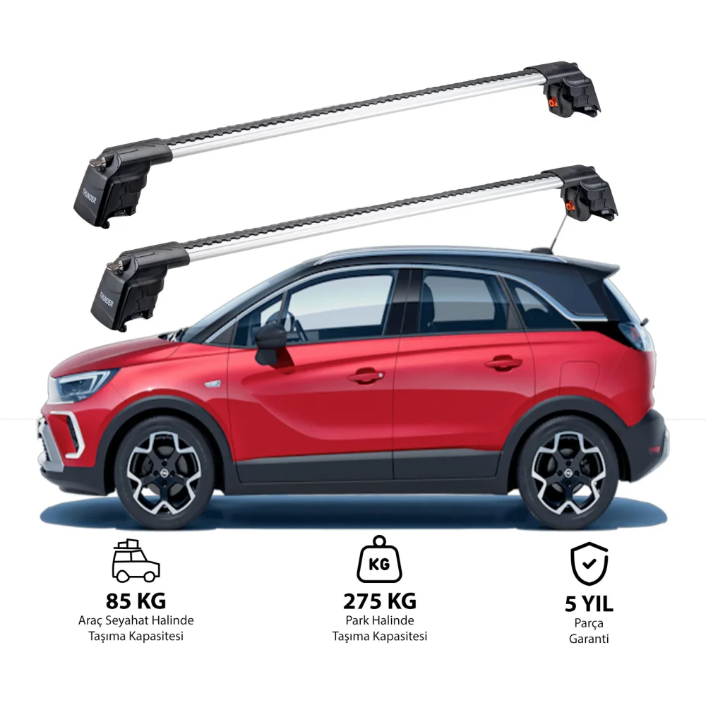 OPEL CROSSLAND S 2017-2020 TRX2 Thunder Carrier Ara Atkı Gri