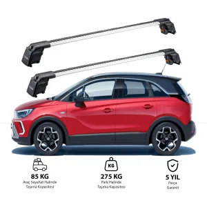 OPEL CROSSLAND S 2017-2020 TRX2 Thunder Carrier Ara Atkı Gri thumb 1