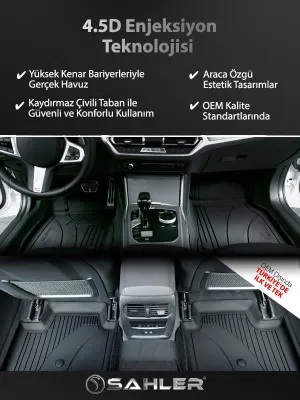 Opel Mokka B Elektrikli 2021+ Uyumlu SAHLER Araca Özel 4.5D Oto Paspas - Havuzlu Paspas - Mokka B Elektrikli Havuz Paspas - Görsel 2