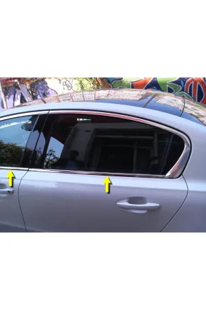 Peugeot 508 Krom Cam Altı Çıtası Aksesuarı 4 Parça P. Çelik