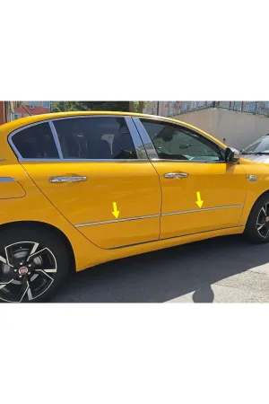 Fiat Egea Krom Üst Yan Kapı Çıtası Aksesuarı 4 Parça P. Çelik