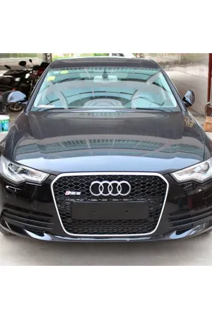 Audi a6 rs6 ön panjur ızgara 2012 / 2014 C7 krom siyah thumb 2