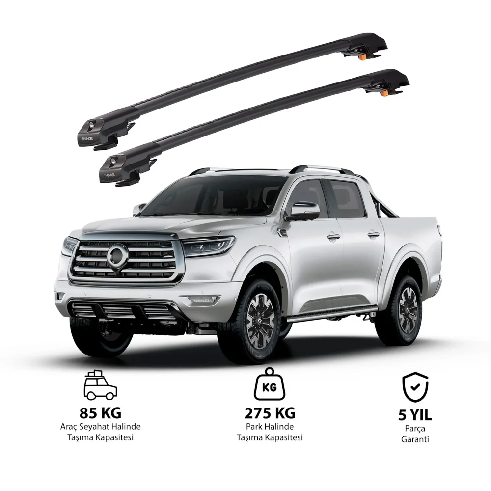GREAT WALL CANNON 2019 ve Sonrası TRX1 Thunder Carrier Kilitli Ara Atkı Siyah