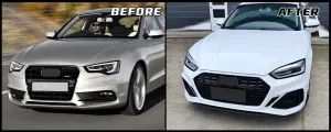 A5 2008-2015 İÇİN 2021+ RS5 FACELIFT (ÖN SET) - Görsel 2