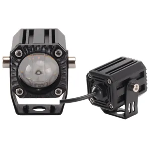 Offroad sis lambası beyaz-sarı 5.5 cm x 3.5 cm x 3.5 cm  10w 12-80v set / LASS348 - Görsel 3