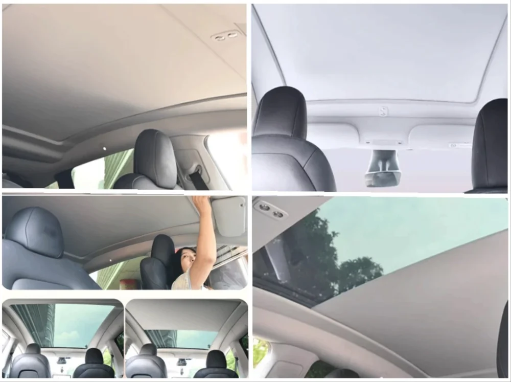 2025+ TESLA MODEL Y (YENI)  JUNIPER IÇIN ELEKTRIKLI TAVAN PERDESI  (Tek Dügme)