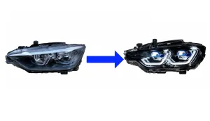 F30 3 SERISI IÇIN LED FAR (FACELIFT)(HALOJEN  İÇİN 2013-2015) - Görsel 2