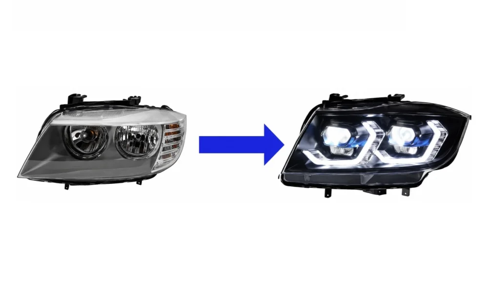 E90 3 SERİSİ MAKYAJLI KASA LAZER FAR (HALOJEN İÇİN 2010-2012)