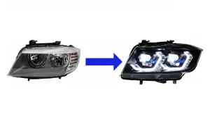 E90 3 Seri̇si̇ Makyajli Kasa Lazer Far (Halojen İçi̇n 2010-2012)