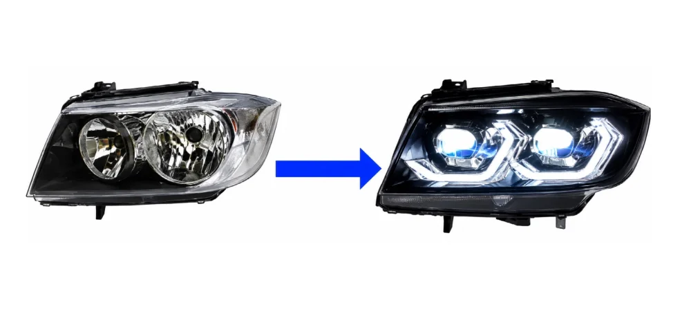 E90 3 SERİSİ MAKYAJSIZ KASA LAZER FAR (HALOJEN İÇİN2006-2009)