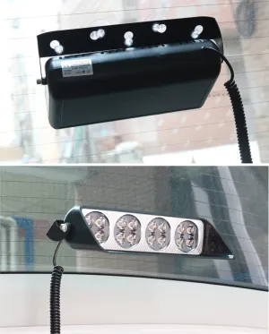 Cam İçi Çakar Lamba Uzaktan Kumandalı 16 Led 24W 12V Kırmızı-Mavi / Lapa520 - Görsel 4