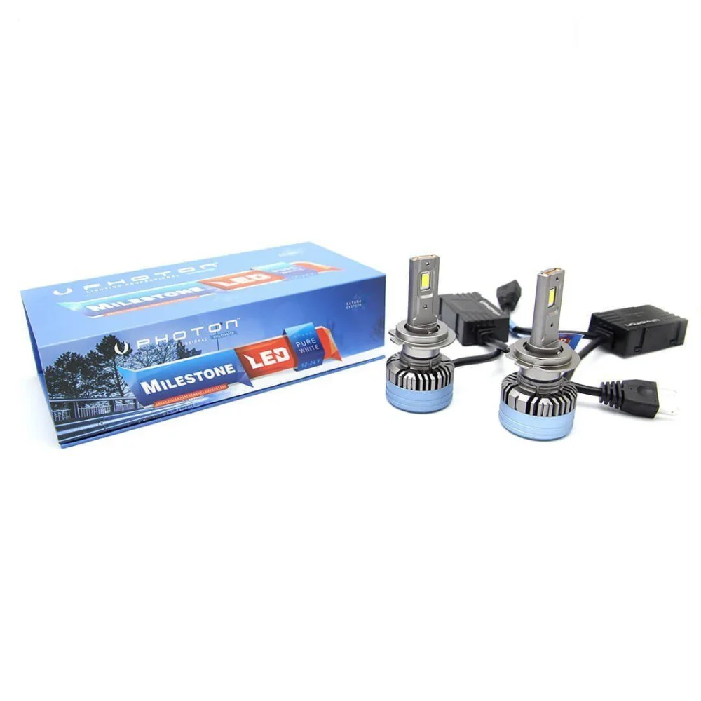 Photon Milestone H7 Milestone black katana Led Headlight 12-24V