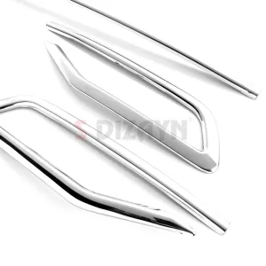 S-Dizayn VW Taigo Krom Arka Tampon Difüzör Çıtası 3 Prç. 2020 Üzeri A+ Kalite thumb 4