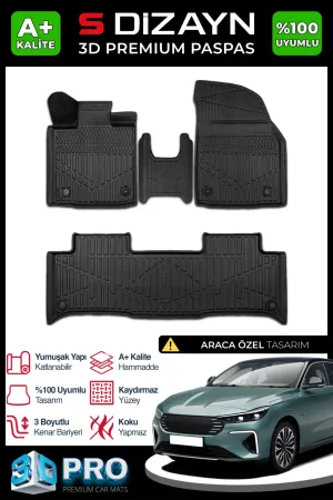 TOGG T10F 2025-Günümüz uyumlu 3D Pro Havuzlu Paspas 2025 Üzeri A+ Kalite modelleri DRS Tuning'de. Kaliteli malzeme, hızlı kargo ve güvenli alışverişle hemen