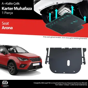 Seat Arona 2017-Günümüz (KJ7) uyumlu Çelik Karter Muhafaza Koruma 2017 Üzeri A+ Kalite modelleri DRS Tuning'de. Kaliteli malzeme, hızlı kargo ve güvenli