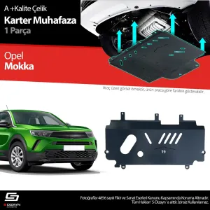 Opel Mokka 2020-Günümüz (B) uyumlu 2 Çelik Karter Muhafaza Koruma 2020 Üzeri A+ Kalite modelleri DRS Tuning'de. Kaliteli malzeme, hızlı kargo ve güvenli