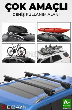 S-Dizayn Suzuki SX4 S-Bar Atlas V1 Ara Atkı Tavan Taşıyıcı Barı Siyah 130 Cm 2006-2014 A+ Kalite thumb 5
