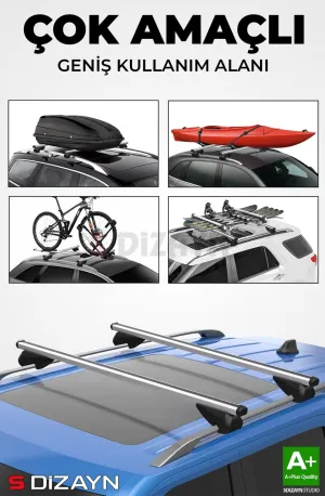 S-Dizayn Audi A4 B7 Avant S-Bar Atlas V1 Ara Atkı Tavan Taşıyıcı Barı Gri 120 Cm 2004-2007 A+ Kalite thumb 5