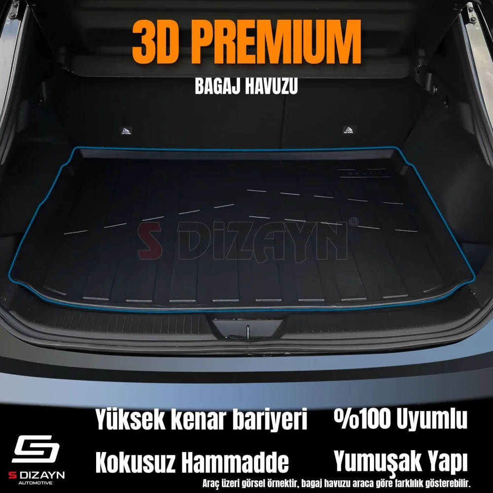 S-Dizayn Hyundai ix35 3D Pro Bagaj Havuzu 2010-2015 A+ Kalite