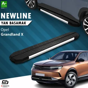 Opel Grandland 2021-Günümüz (Grandland) uyumlu X 2 Hybrid NewLine Krom Yan Basamak 183 Cm 2024 Üzeri A+ Kalite modelleri DRS Tuning'de. Kaliteli malzeme, hızlı
