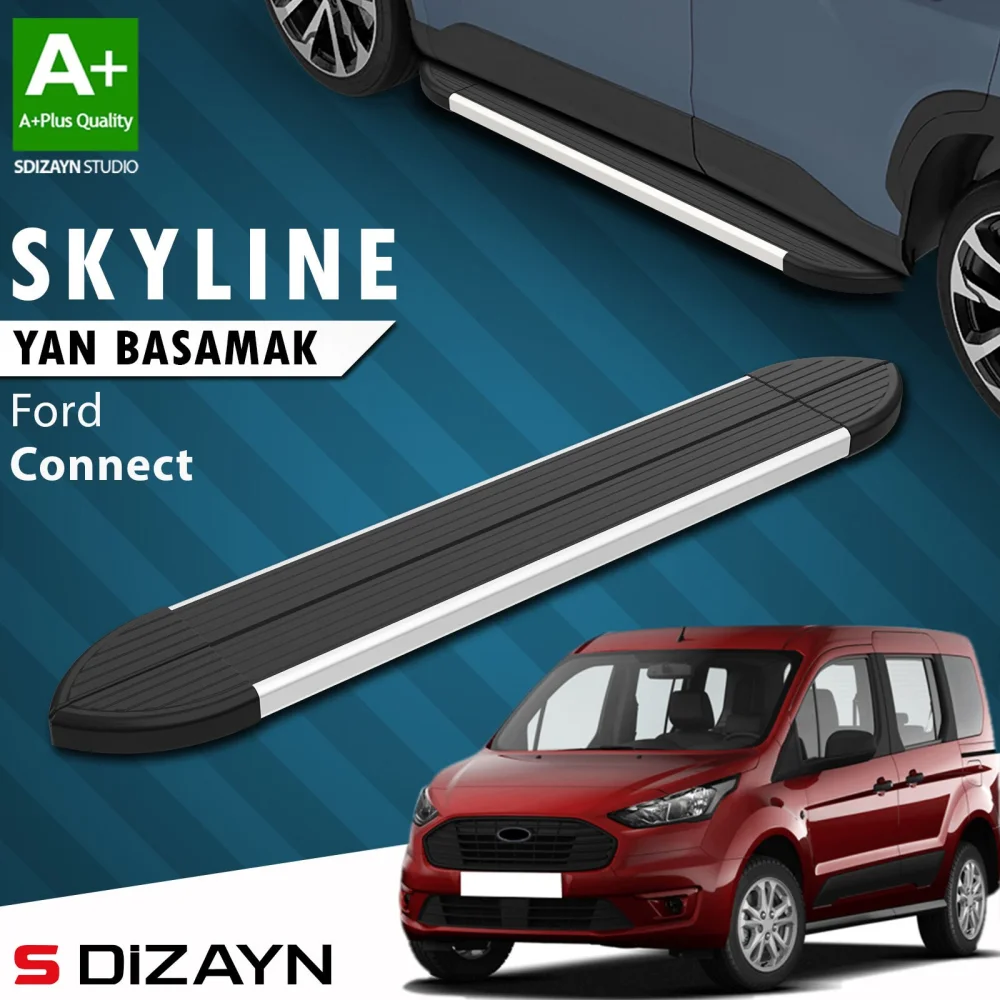 S-Dizayn Ford Connect 3 Skyline Aluminyum Yan Basamak 193 Cm 2023 Üzeri A+ Kalite