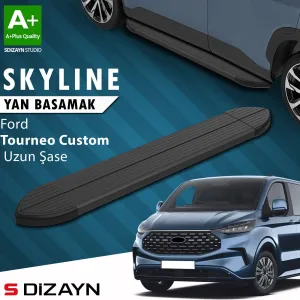 s-dizayn uyumlu Ford Tourneo Custom 2 Skyline Siyah Yan Basamak 263 Cm 2023 Üzeri A+ Kalite modelleri DRS Tuning'de. Kaliteli malzeme, hızlı kargo ve güvenli