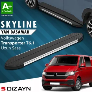 s-dizayn uyumlu VW Transporter T6.1 Uzun Şase Skyline Krom Yan Basamak 253 Cm 2019-2024 A+ Kalite modelleri DRS Tuning'de. Kaliteli malzeme, hızlı kargo ve