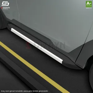 S-Dizayn VW Transporter T6.1 Uzun Şase Skyline Aluminyum Yan Basamak 253 Cm 2019-2024 A+ Kalite thumb 3
