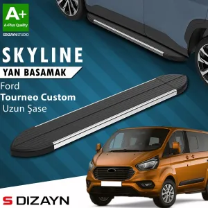 s-dizayn uyumlu Ford Tourneo Custom Uzun Şase Skyline Krom Yan Basamak 243 Cm 2012-2023 A+ Kalite modelleri DRS Tuning'de. Kaliteli malzeme, hızlı kargo ve