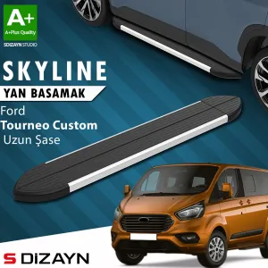 s-dizayn uyumlu Ford Tourneo Custom Uzun Şase Skyline Aluminyum Yan Basamak 243 Cm 2012-2023 A+ Kalite modelleri DRS Tuning'de. Kaliteli malzeme, hızlı kargo