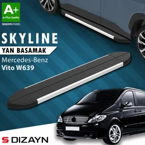 s-dizayn uyumlu Mercedes Vito W639 Kısa Şase Skyline Aluminyum Yan Basamak 233 Cm 2004-2014 A+ Kalite modelleri DRS Tuning'de. Kaliteli malzeme, hızlı kargo ve