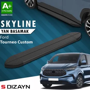 s-dizayn uyumlu Ford Tourneo Custom 2 Skyline Siyah Yan Basamak 223 Cm 2023 Üzeri A+ Kalite modelleri DRS Tuning'de. Kaliteli malzeme, hızlı kargo ve güvenli