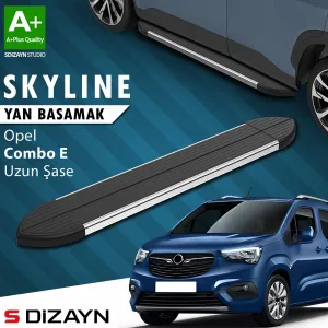 S-Dizayn Opel Combo E Uzun Şase Skyline Krom Yan Basamak 213 Cm 2018 Üzeri A+ Kalite thumb 1