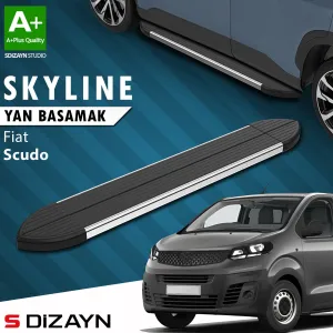 S-Dizayn Fiat Scudo 3 Skyline Krom Yan Basamak 213 Cm 2020 Üzeri A+ Kalite thumb 1