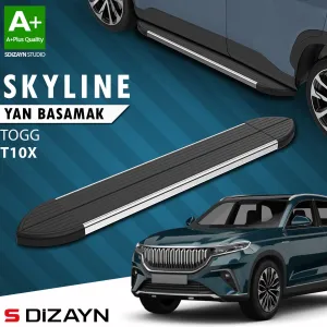 S-Dizayn TOGG T10X Skyline Krom Yan Basamak 203 Cm 2023 Üzeri A+ Kalite thumb 1