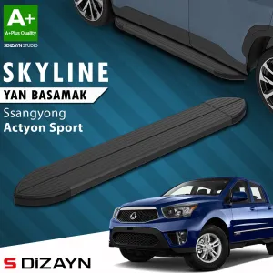 S-Dizayn Ssangyong Actyon Sports Skyline Siyah Yan Basamak 203 Cm 2007-2018 A+ Kalite thumb 1