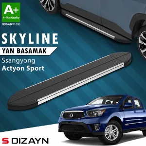 S-Dizayn Ssangyong Actyon Sports Skyline Krom Yan Basamak 203 Cm 2007-2018 A+ Kalite thumb 1