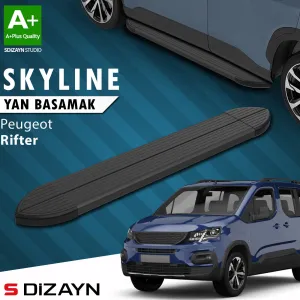 S-Dizayn Peugeot Rifter Skyline Siyah Yan Basamak 203 Cm 2019-2023 A+ Kalite thumb 1