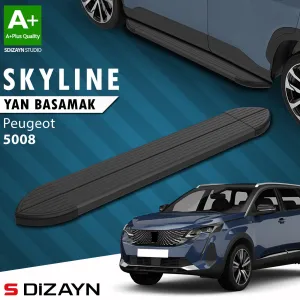 S-Dizayn Peugeot 5008 2 Skyline Siyah Yan Basamak 203 Cm 2017-2023 A+ Kalite thumb 1