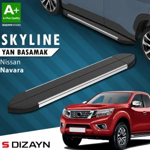 S-Dizayn Nissan Navara 3 Skyline Krom Yan Basamak 203 Cm 2015 Üzeri A+ Kalite thumb 1