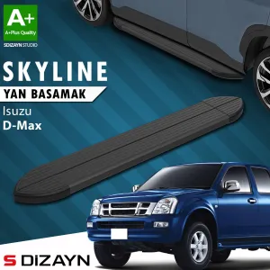 S-Dizayn Isuzu D-Max Skyline Siyah Yan Basamak 203 Cm 2007-2012 A+ Kalite thumb 1