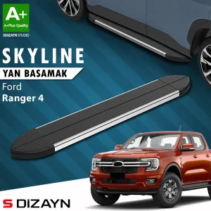 S-Dizayn Ford Ranger 4 Skyline Krom Yan Basamak 203 Cm 2023 Üzeri A+ Kalite thumb 1
