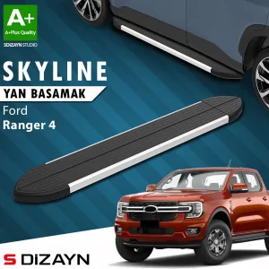 S-Dizayn Ford Ranger 4 Skyline Aluminyum Yan Basamak 203 Cm 2023 Üzeri A+ Kalite thumb 1